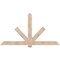 Ekena Millwork Kennewick Smooth Timber Gable Bracket, Douglas Fir, 84"W x 45"H x 3 1/2"D x 5 1/2"F, 13/12 Pitch GBW084X45X0406KEN00SDF - alternate 1